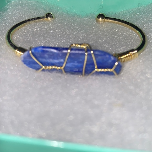 Natural Kyanite Gold Plated Bangle Bra… - Picture 10 of 10